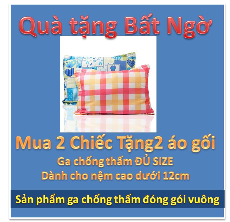 Ga Chống Thấm Bảo Vệ Nệm Cao Cấp BD01 Đủ size ( Mua 2 Chiếc Tặng 2 áo gối nằm 45x65cm Màu ngẫu nhiên trong 300 màu có sẵn)