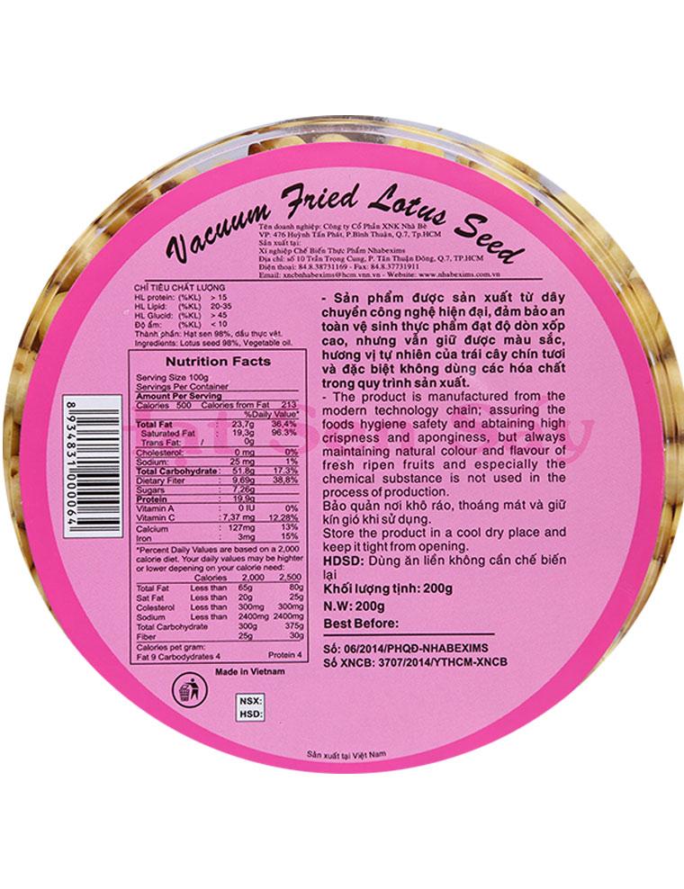 Hạt Sen Sấy Nhabexims 200G