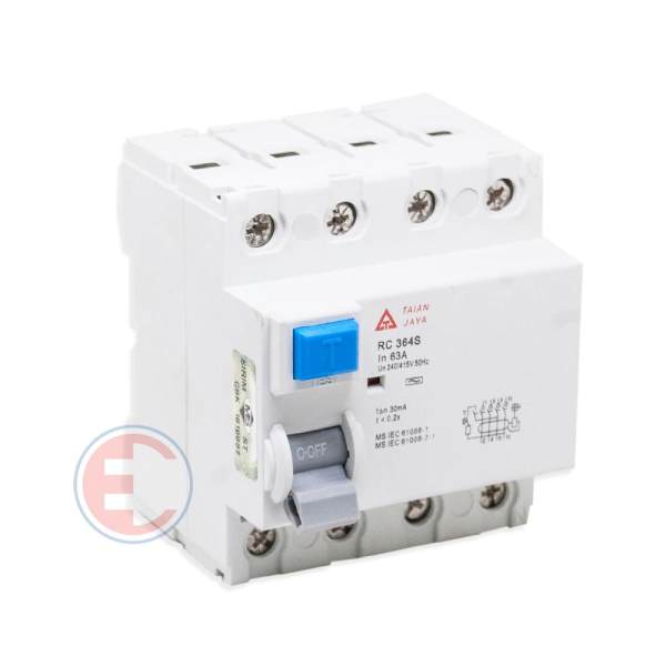 Cầu Dao Chống Rò RCCB TAIAN-JAYA 4P, (100A), 100mA,300mA