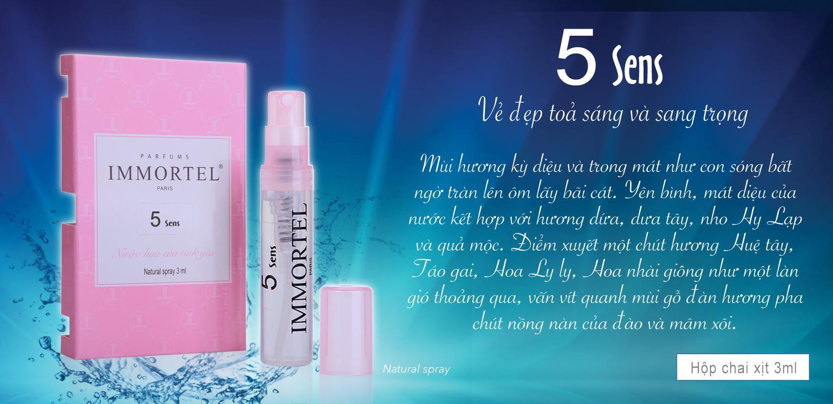 Nước hoa nữ Immortel 5 Sens 3ml