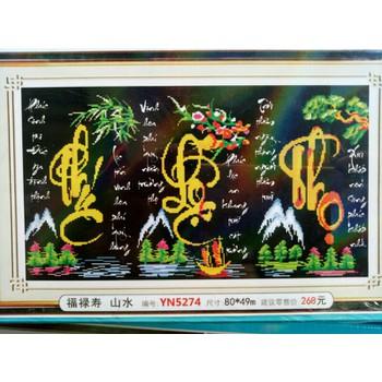 Tranh đính đá phúc lộc thọ