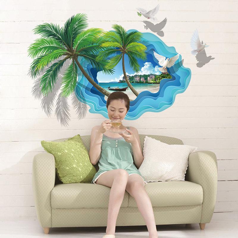 Decal bãi biển hawai XL8310