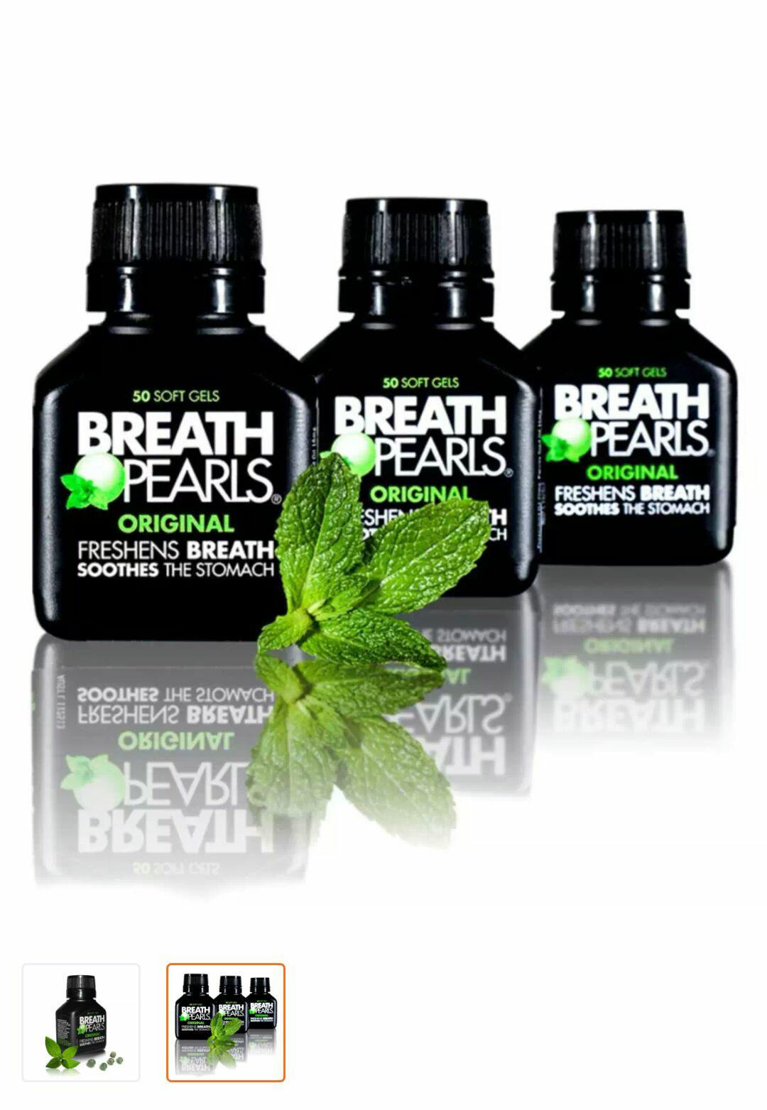 Viên uống thơm miệng Breath Pearls Original Freshens Breath Soothes The Stomach 50 viên