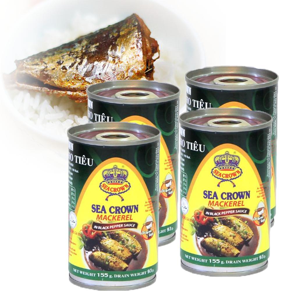 Cá nục kho tiêu Sea Crown 155g Combo 4 hộp
