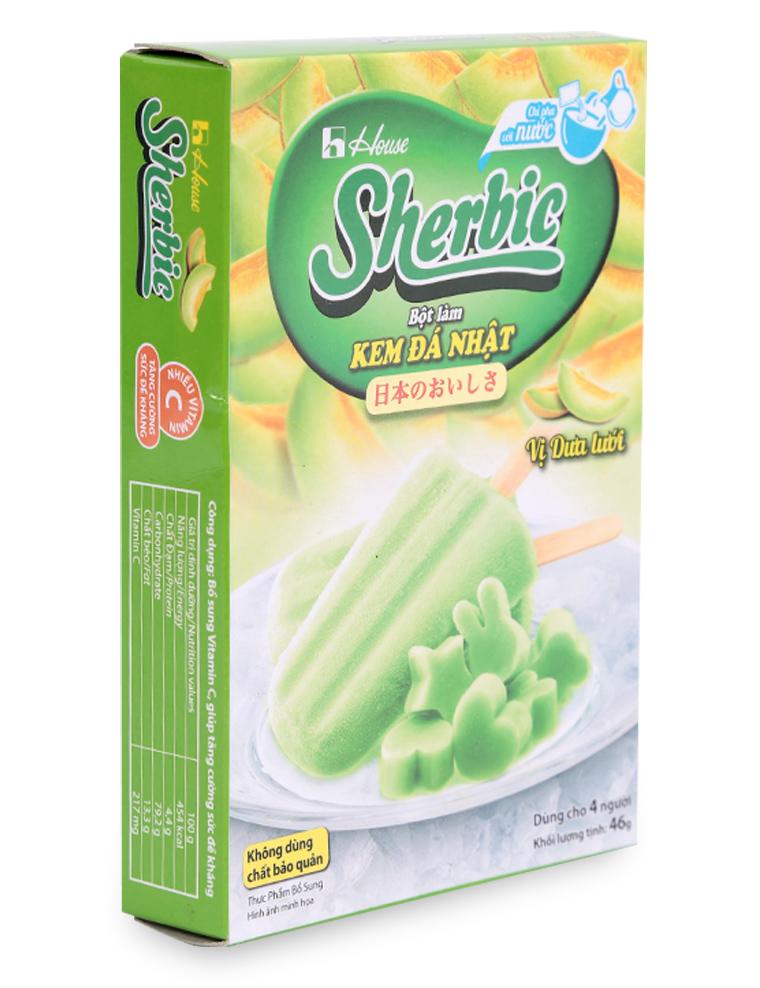 Bột làm kem đá Sherbic dưa lưới