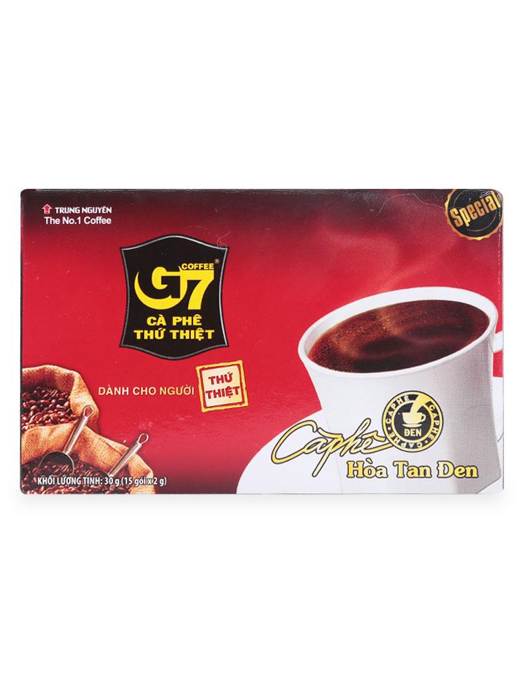 Cà Phê Trung Nguyên G7 Hòa Tan Đen Hộp 15 Gói x 2G