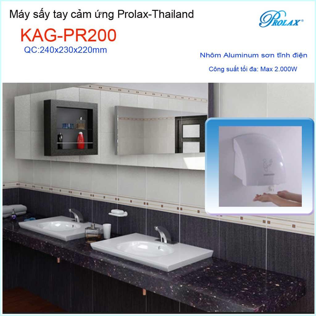 Máy sấy tay cảm ứng Prolax Thailand KAG-PR200