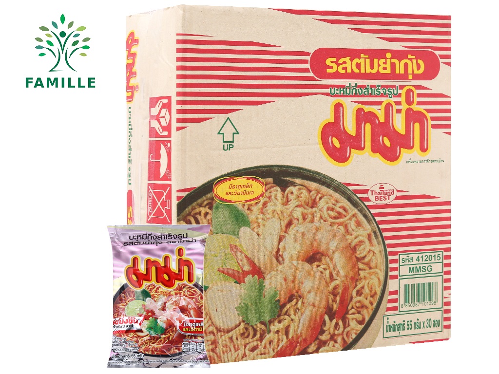 Mì Tôm TomYum Mama 55G thùng 30 gói