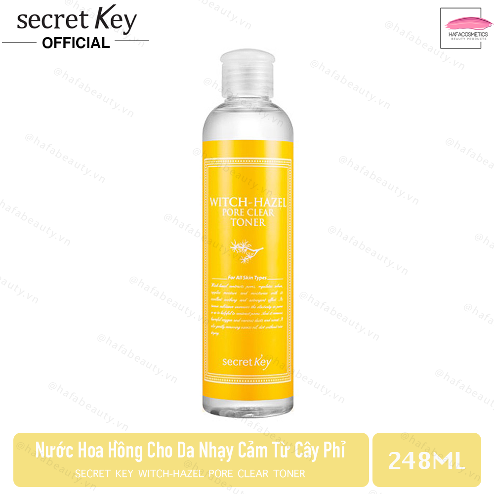 Nước Hoa Hồng Dành Cho Da Nhạy Cảm Secret Key Witch-Hazel Pore Clear Toner 248ml