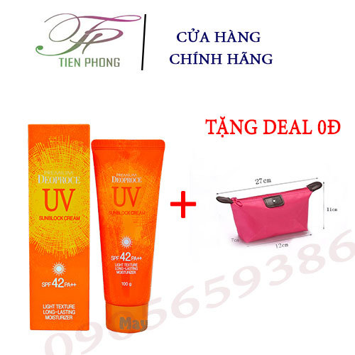 Kem Chống Nắng Deoproce UV Sunblock Cream SPF42PA++100g