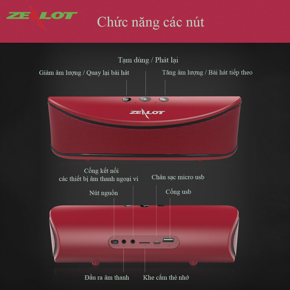 Loa Bluetooth Zealot S2