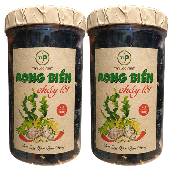 Rong biển cháy tỏi 100G combo 2 hộp