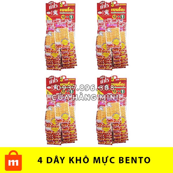 Snack mực bento Thái Lan 4 dây