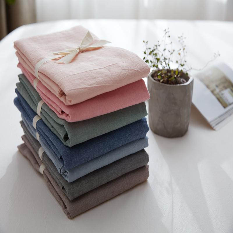 Bông Giặt Nước Vỏ Gối 100% Cotton Vân Sọc Kẻ Sọc Thoải Mái Thấm Mồ Hôi Thoáng Khí Phong Cách Nhật Bản Phong Cách Đồng Bằng 100% Cotton Duy Nhất Hai Người Vỏ Gối