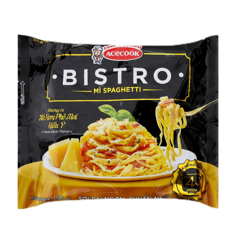 MÌ Spaghetti Bistro Xốt Kem Phô Mai