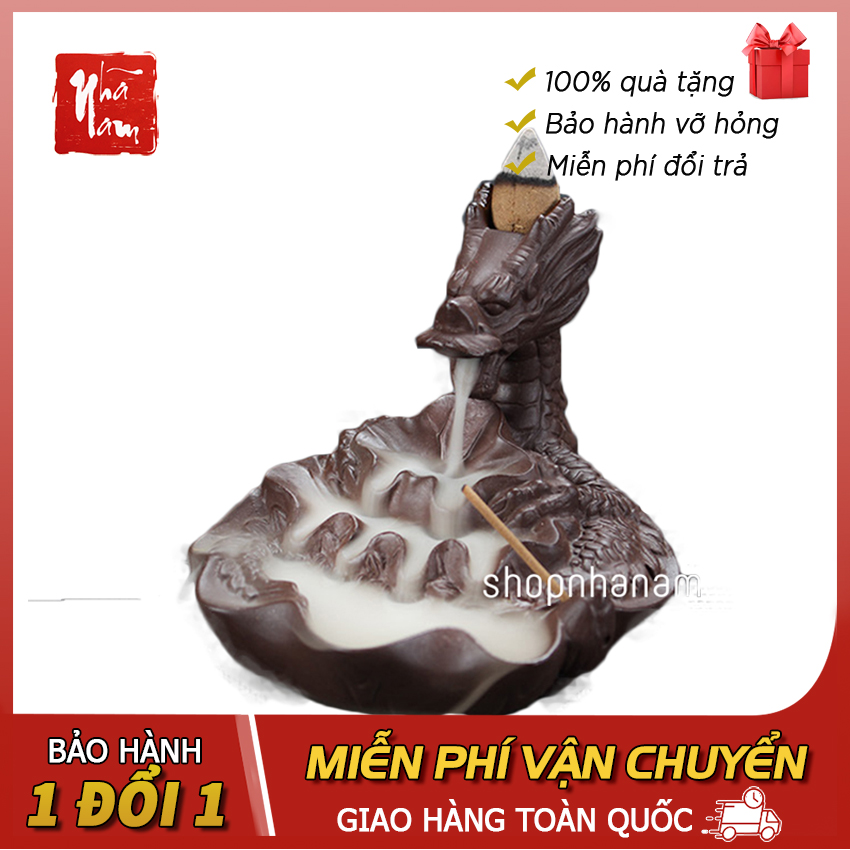 Thác khói trầm hương phi long phun châu