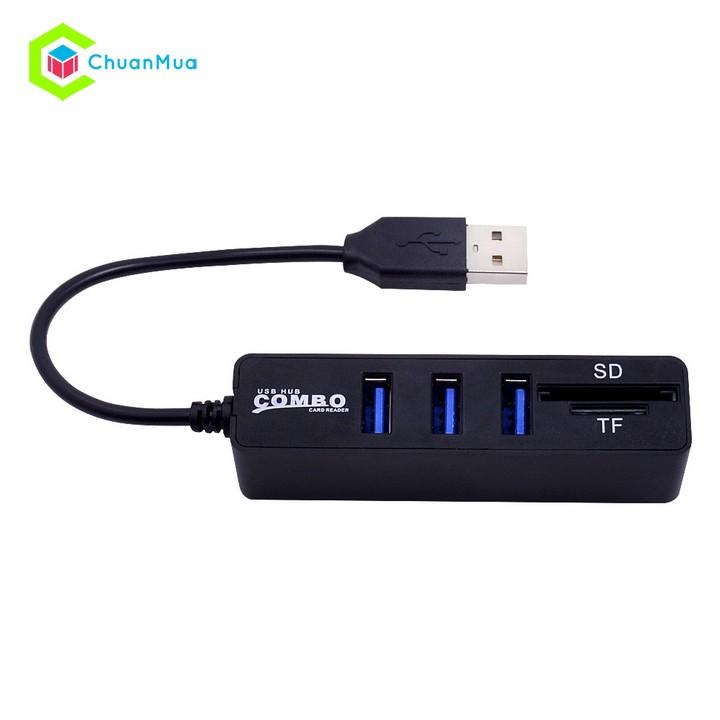 HUB 6 CỔNG USB 2.0 KIÊM ĐẦU ĐỌC THẺ NHỚ PKA189