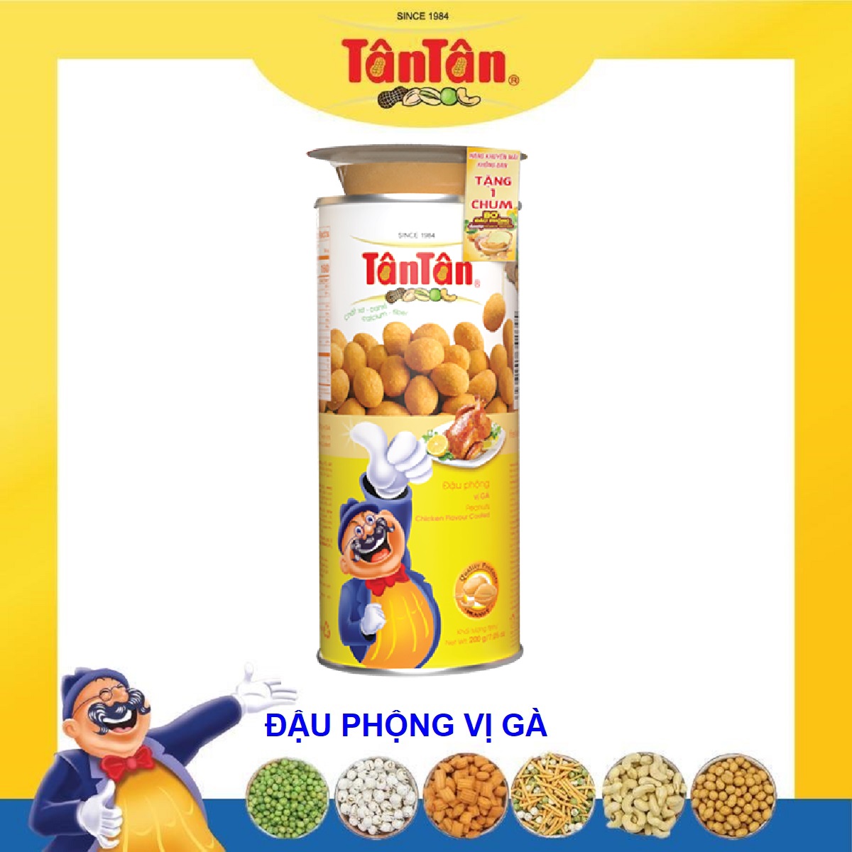 Đậu phộng vị gà Tân Tân lon 200g