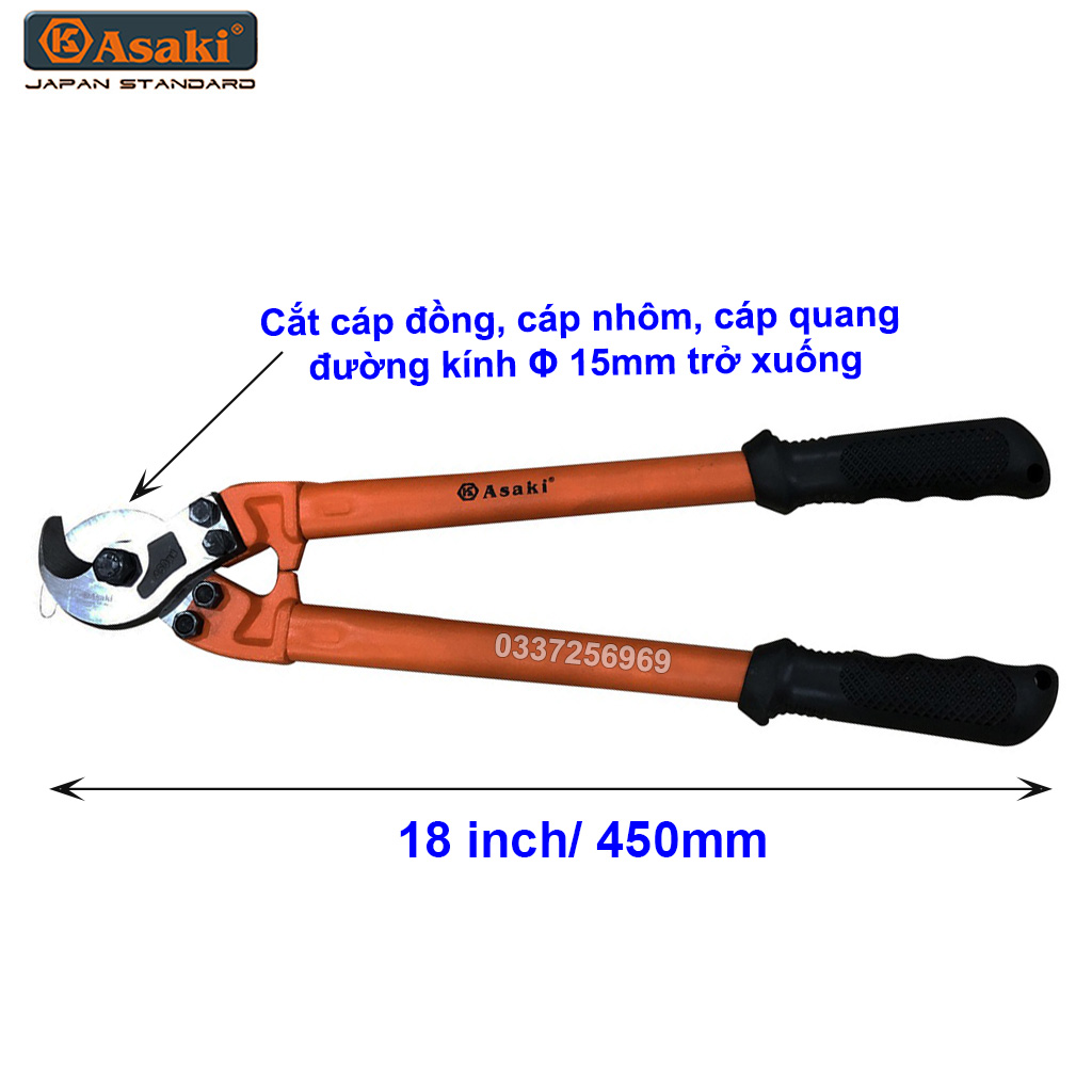 Kìm cắt cáp Asaki AK-8211 18INCH