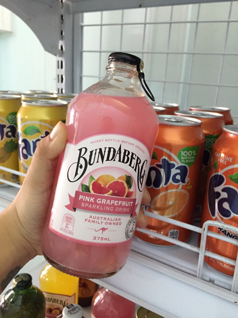 Nước Trái Cây Có Gas Bundaberg vị bưởi hồng
