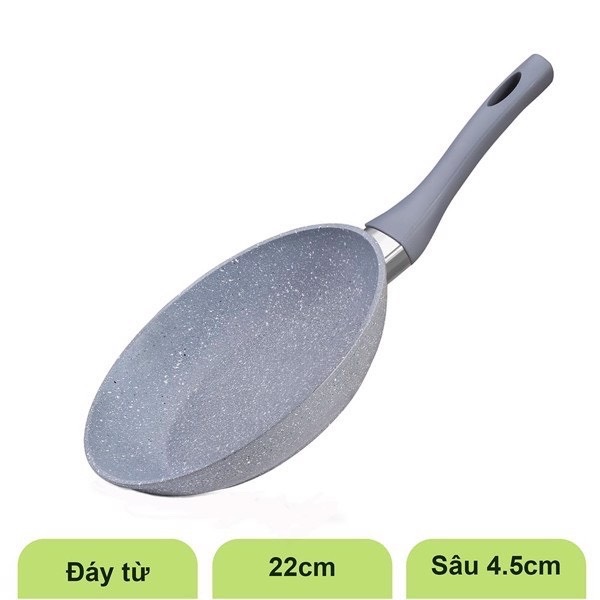 CHẢO VÂN ĐÁ CHỐNG DÍNH GREEN COOK 22CM