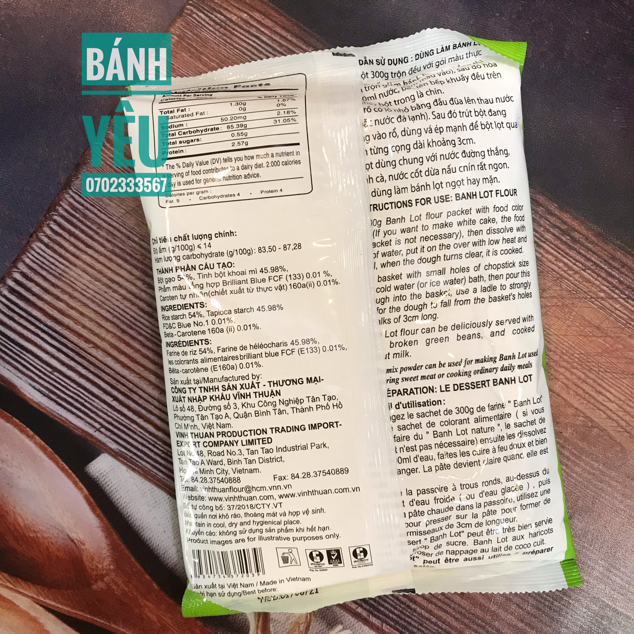 Bột Bánh Lọt Vĩnh Thuận 300g/400g