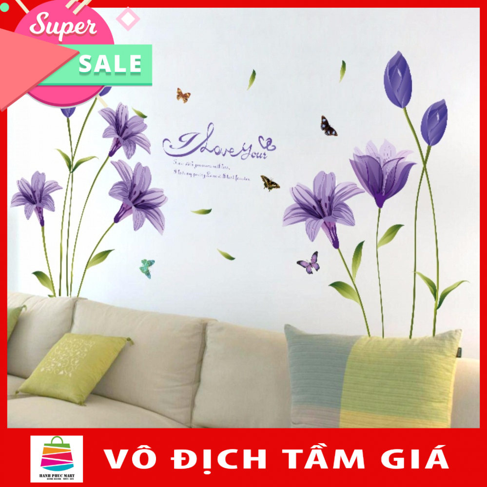 Decal Hoa LiLy Tím SK9122B