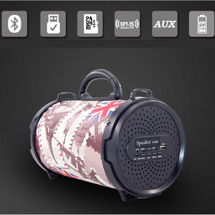 Loa gỗ Bluetooth xách tay D B28