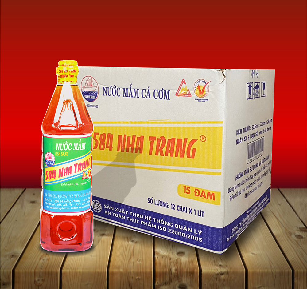 Nước Mắm 584 Nha Trang 15 độ đạm 1L