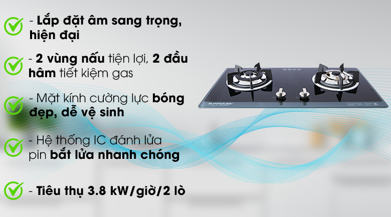 BẾP GAS Sunhouse SHB5548MT