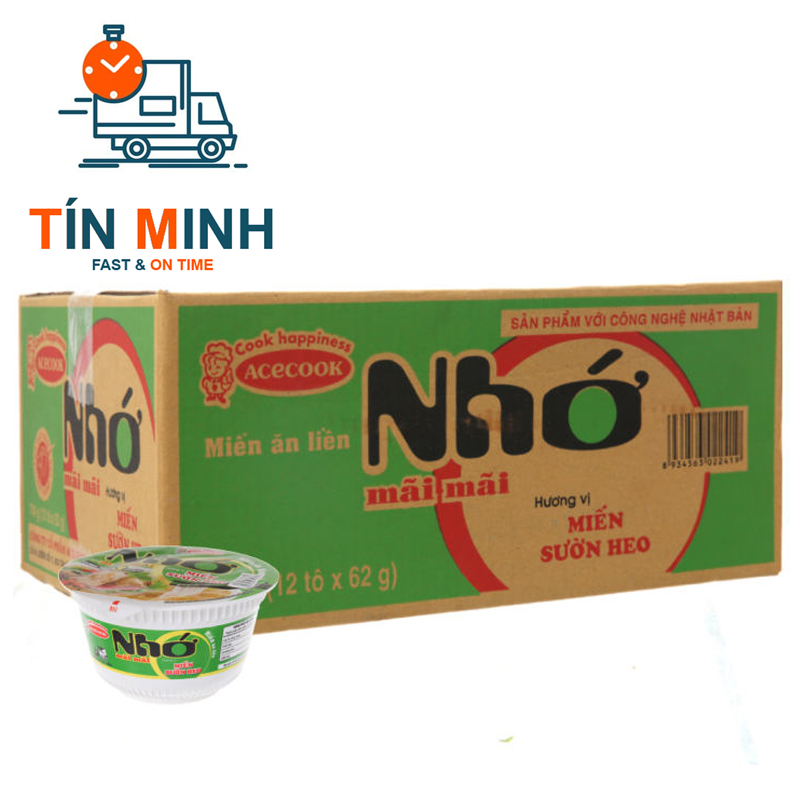 Miến Nhớ mãi mãi sườn heo 62g thùng 12 tô