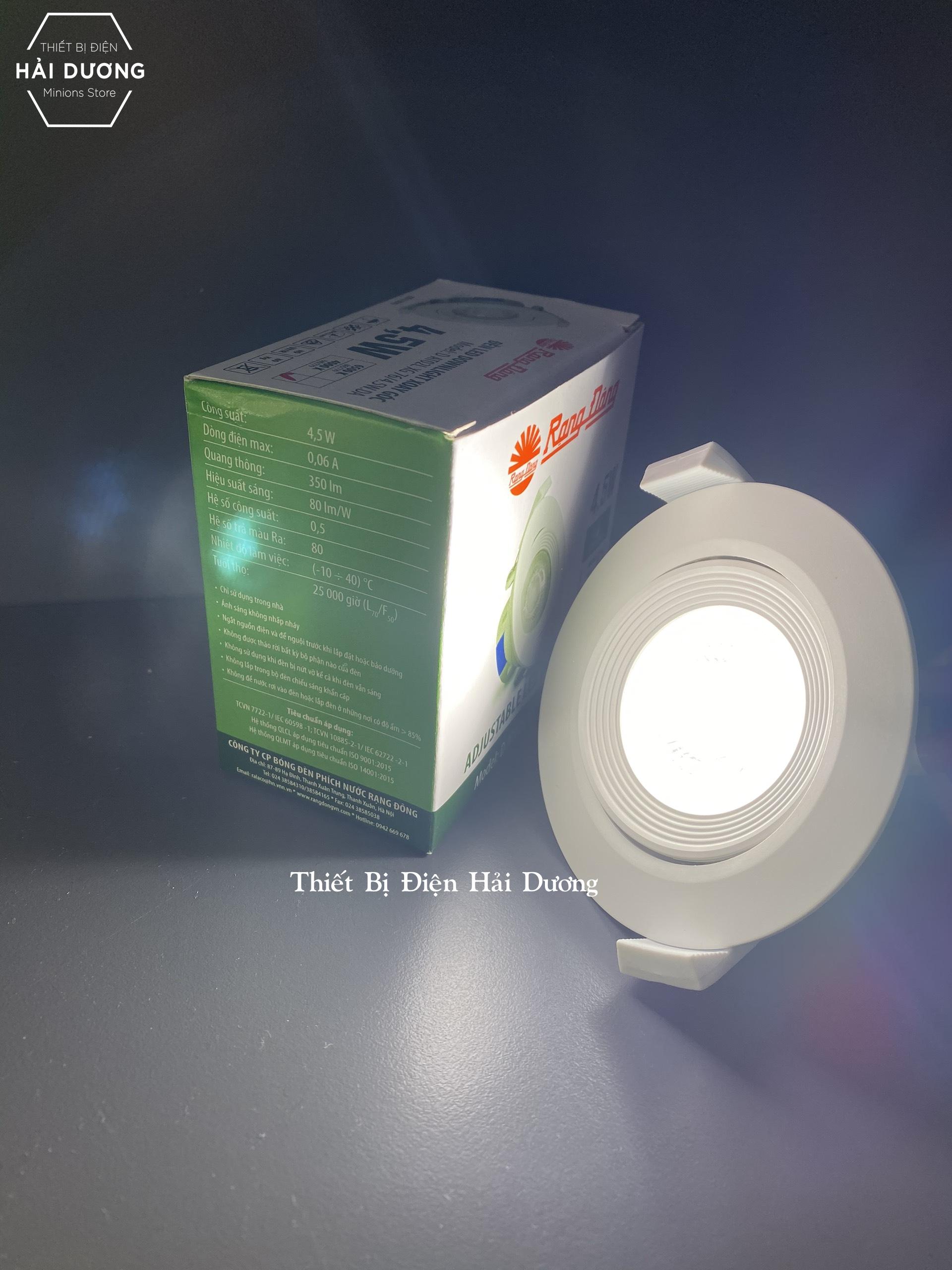 Đèn LED âm trần Downlight đổi màu Rạng Đông D AT02L ĐM 90/6W