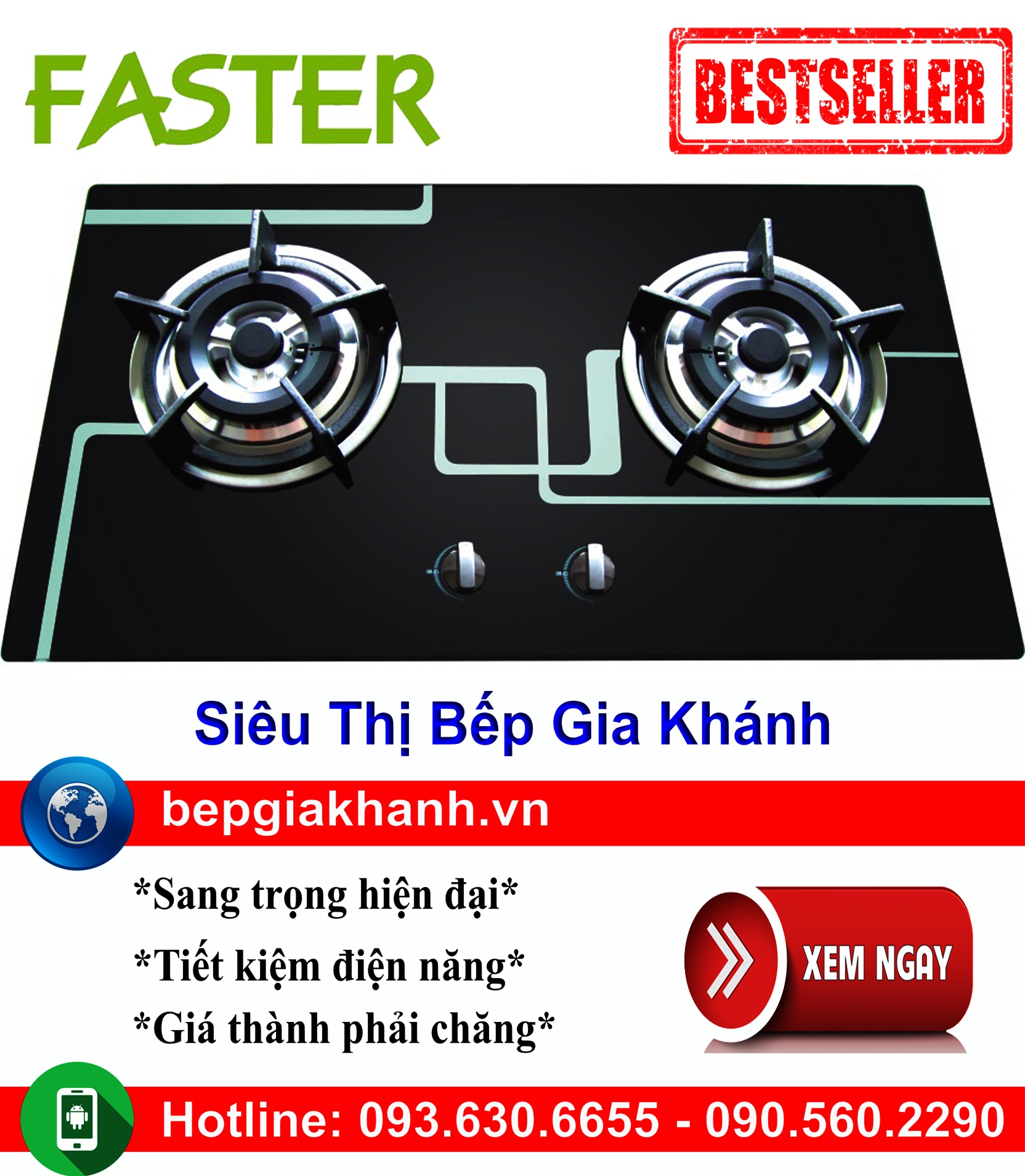 Bếp Ga Âm Faster FS-292A