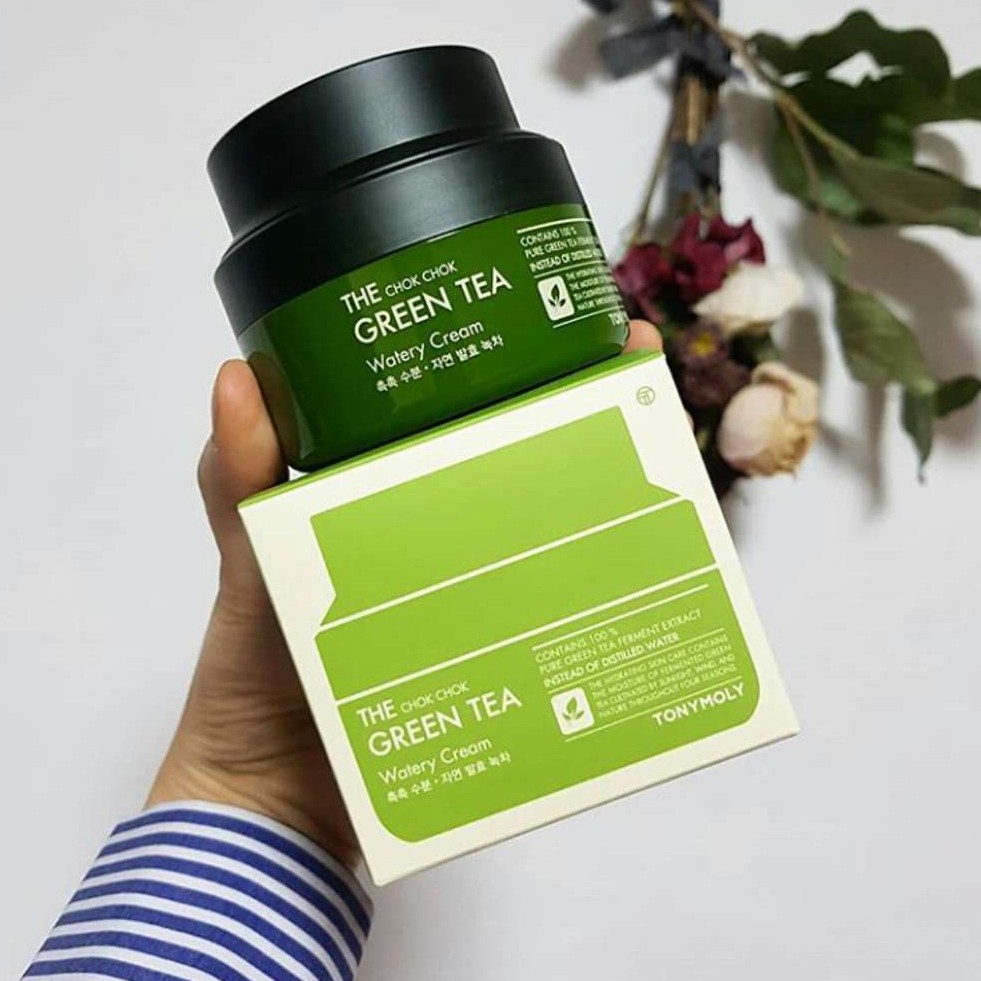 Kem dưỡng từ trà xanh lên men Tonymoly The Chok Chok Green Tea Watery Cream 60ml