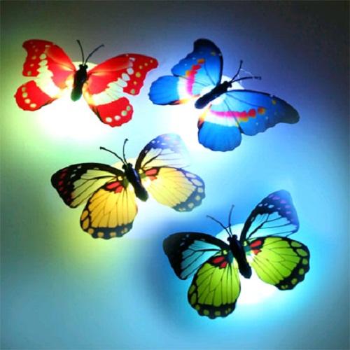 Combo 3 đèn led bướm dán tường xinh xắn