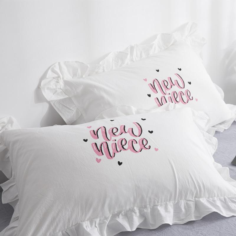 Nổi Danh Trên Mạng Được Đề Nghị 100% Cotton Hoa In Bông Giặt Nước Vỏ Gối Viền Lá Sen Phong Cách Công Chúa 100% Cotton Duy Nhất Một Chiếc Vỏ Gối Bộ Đồ Dùng Trên Giường