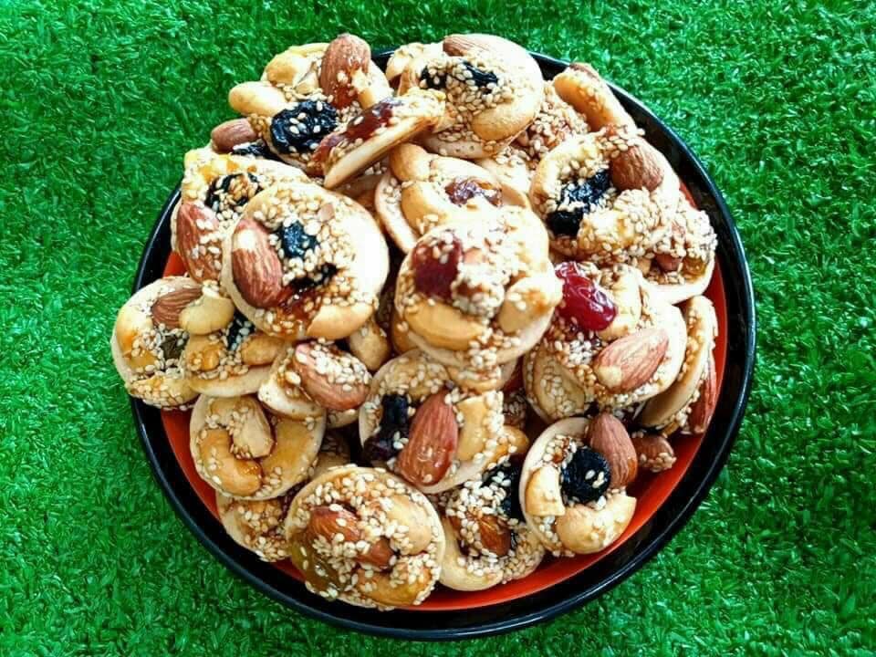 Bánh đồng tiền mix hạt 500g