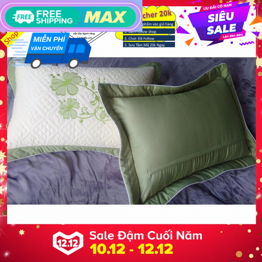 Áo gối Thêu 45x65cm