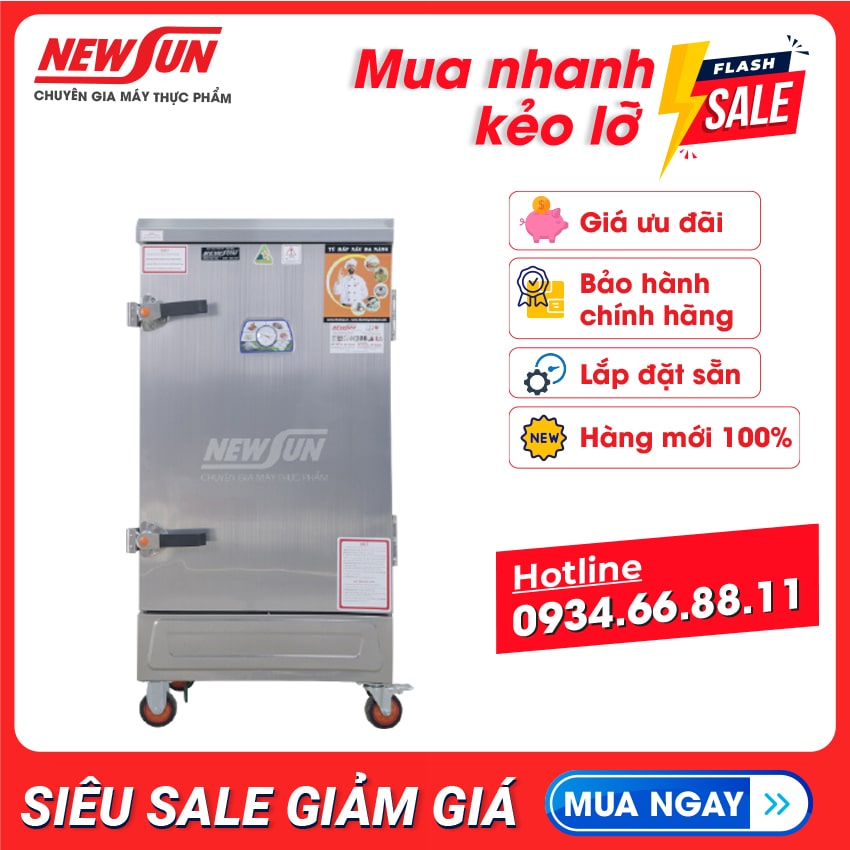 Tủ Nấu Cơm Điện Gas NEWSUN 10 Khay