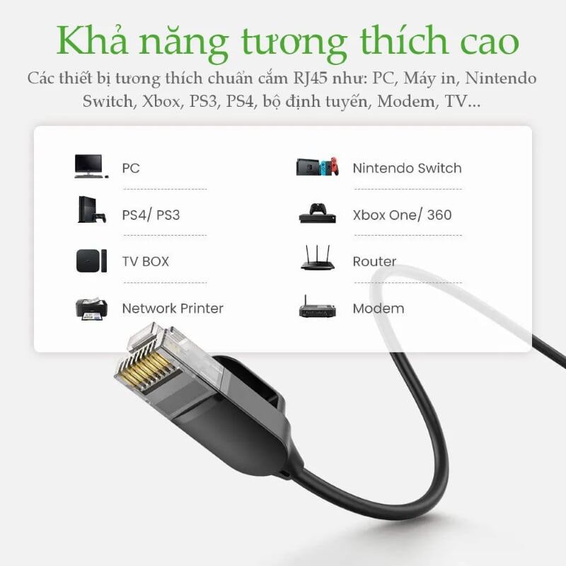CÁP MẠNG CAT6A UTP OD2.8 UGREEN 70332