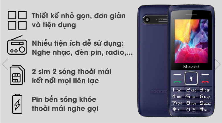 Điện thoại Masstel iZi 200