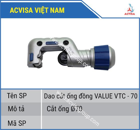 DAO CẮT ỐNG ĐỒNG VALUE VTC-70