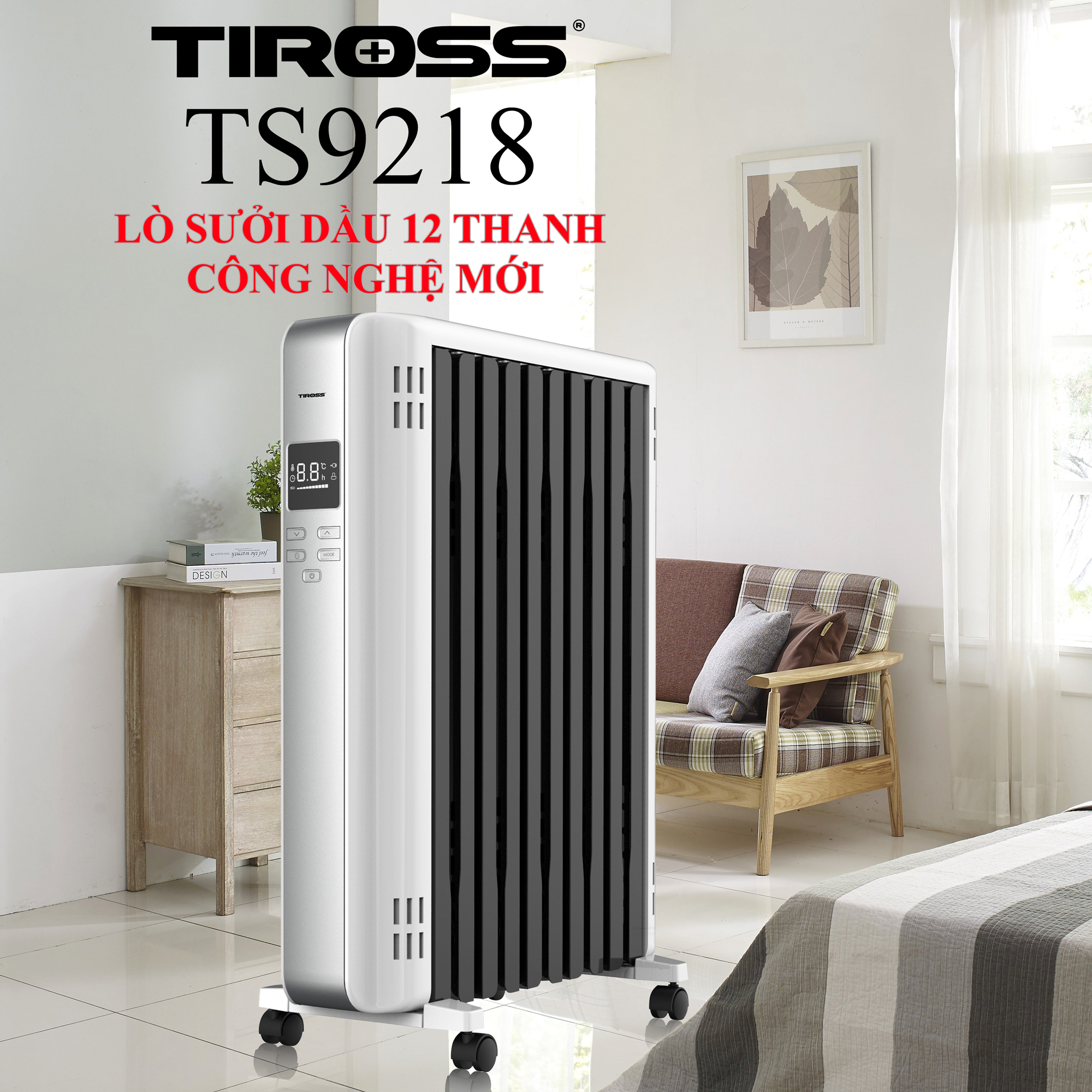 MÁY SƯỞI DẦU 12 THANH TIROSS TS9218
