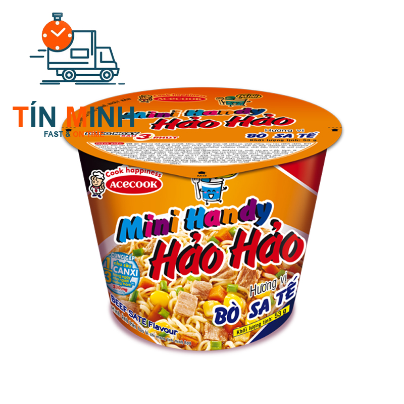 Mì Hảo Hảo bò sa tế Handy 53g thùng 12 ly
