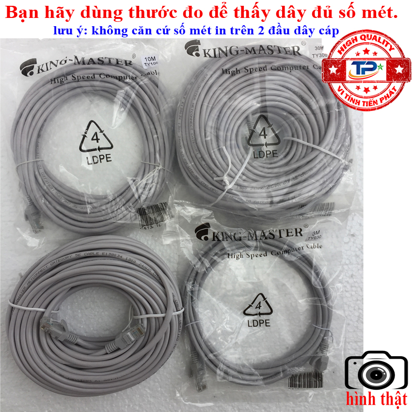 Dây mạng đầu đúc 25m - Cat 5E