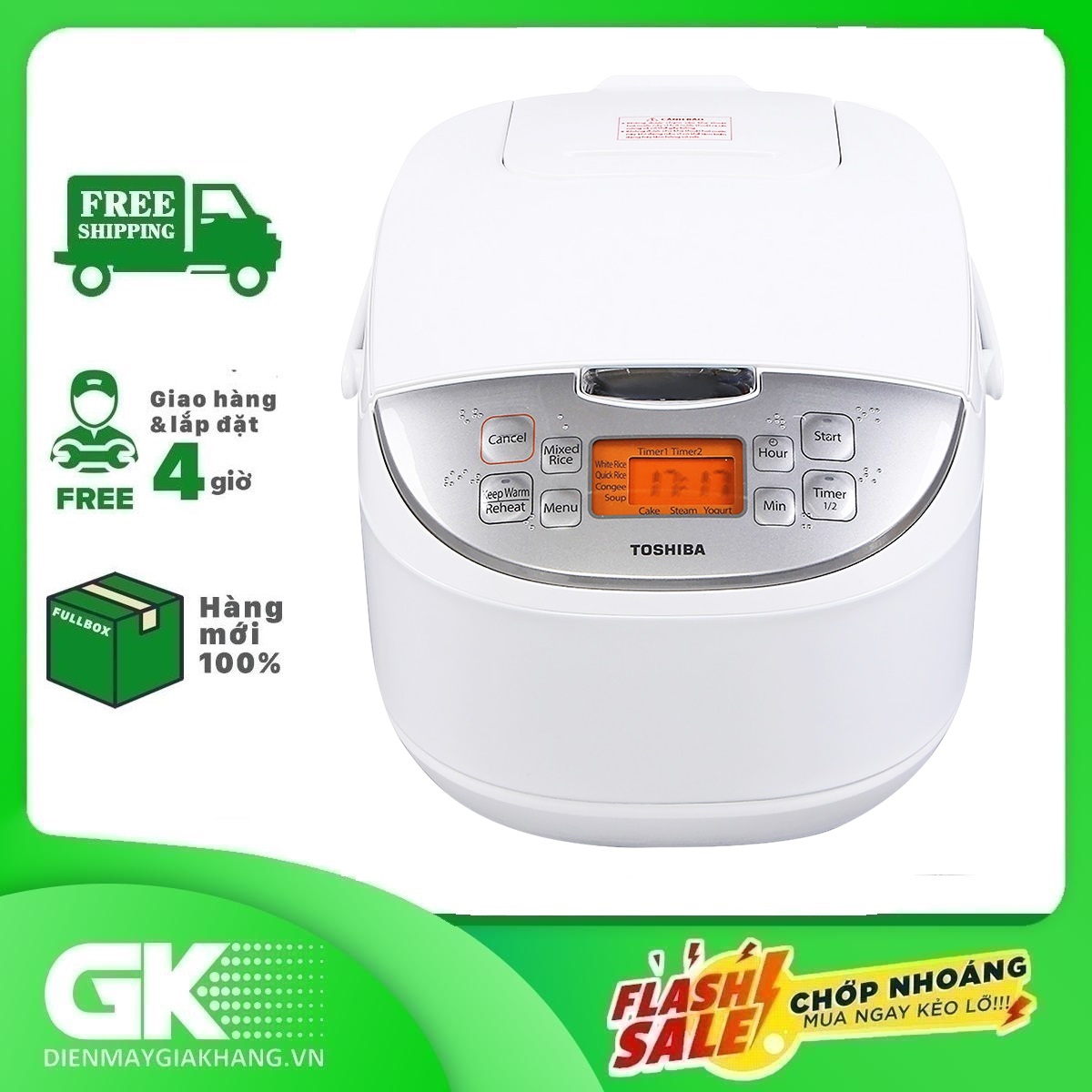 Nồi Cơm Điện TOSHIBA RC-18MSLVN