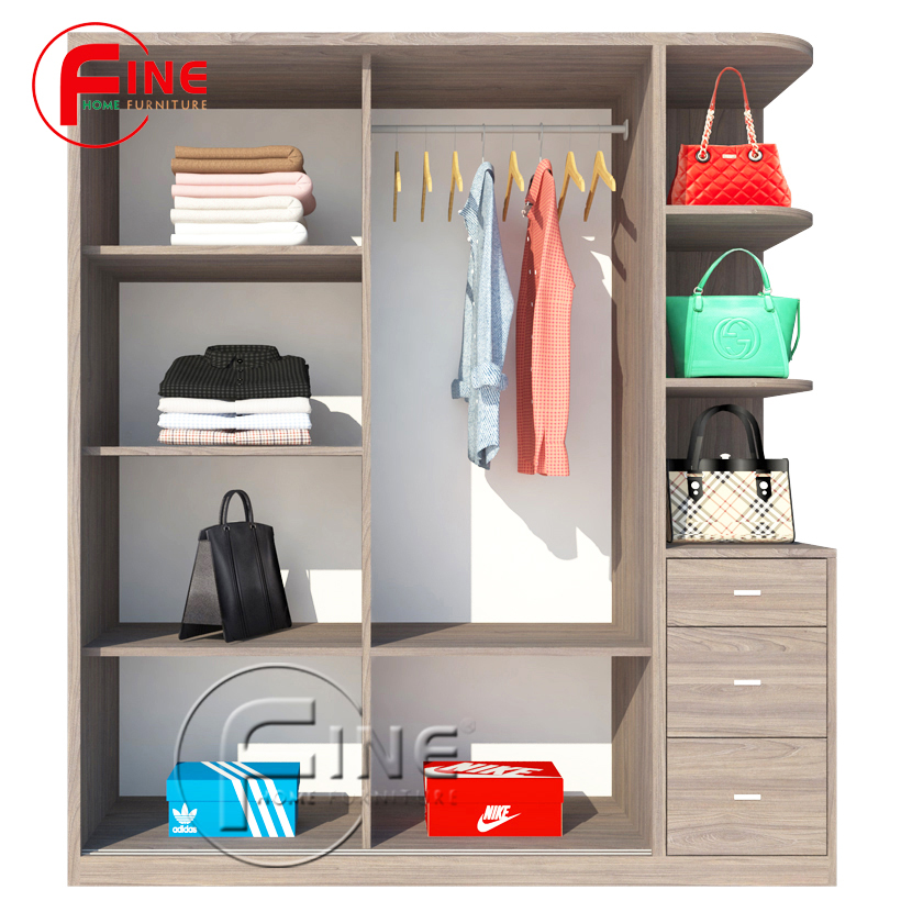 TỦ QUẦN ÁO CỬA LÙA FINE FT187