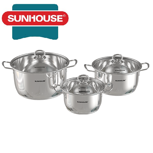 BỘ 3 NỒI INOX SUNHOUSE SHG788