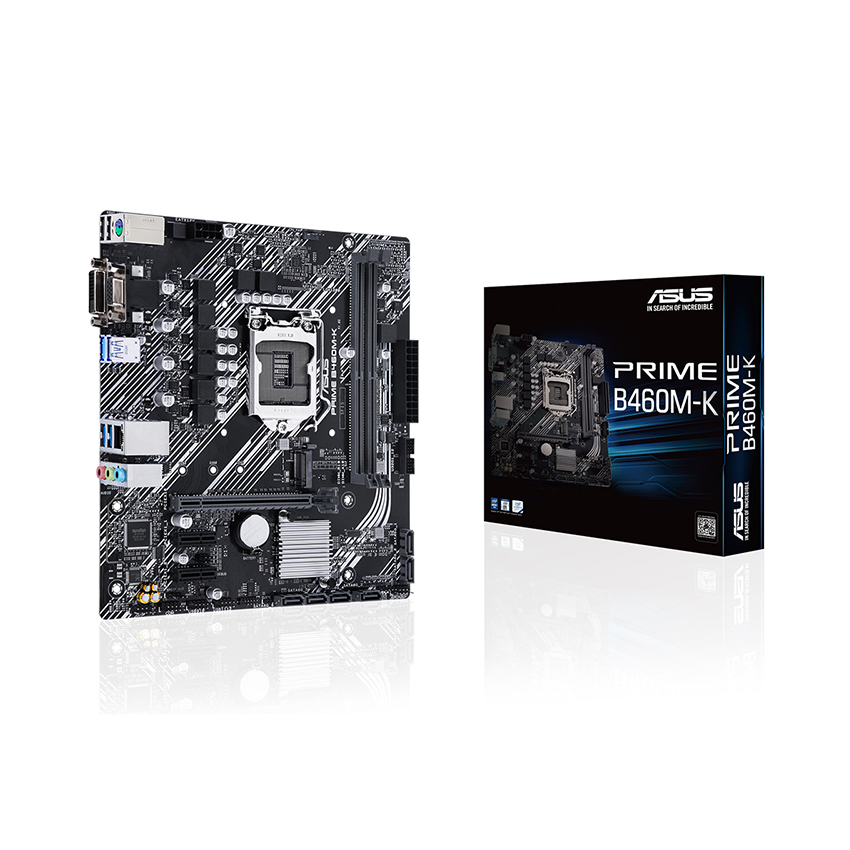 Mainboard ASUS PRIME B460M-K (Intel B460, Socket 1200, m-ATX, 2 khe Ram DDR4)