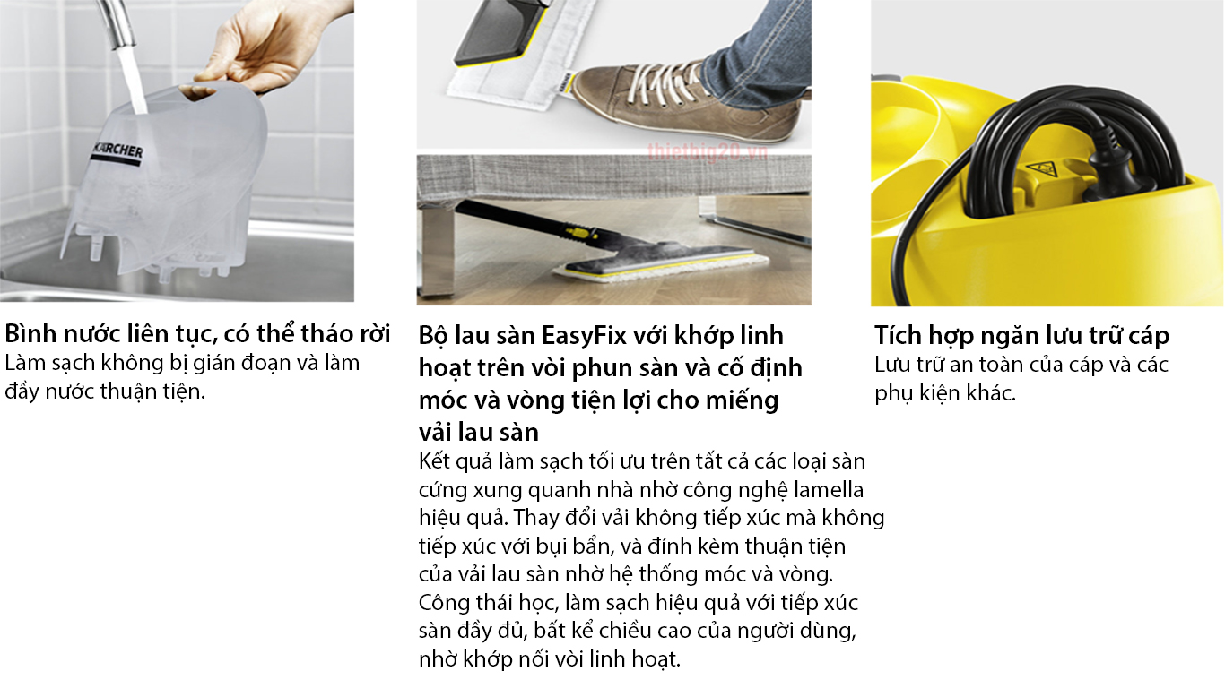 MÁY LÀM SẠCH KARCHER SC4 EASYFIX IRON